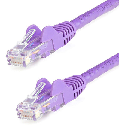 StarTech.com 12ft CAT6 Ethernet Cable - Purple Snagless Gigabit - 100W PoE UTP 650MHz Category 6 Patch Cord UL Certified Wiring/TIA