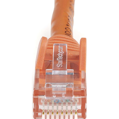 StarTech.com 6in CAT6 Ethernet Cable - Orange Snagless Gigabit - 100W PoE UTP 650MHz Category 6 Patch Cord UL Certified Wiring/TIA