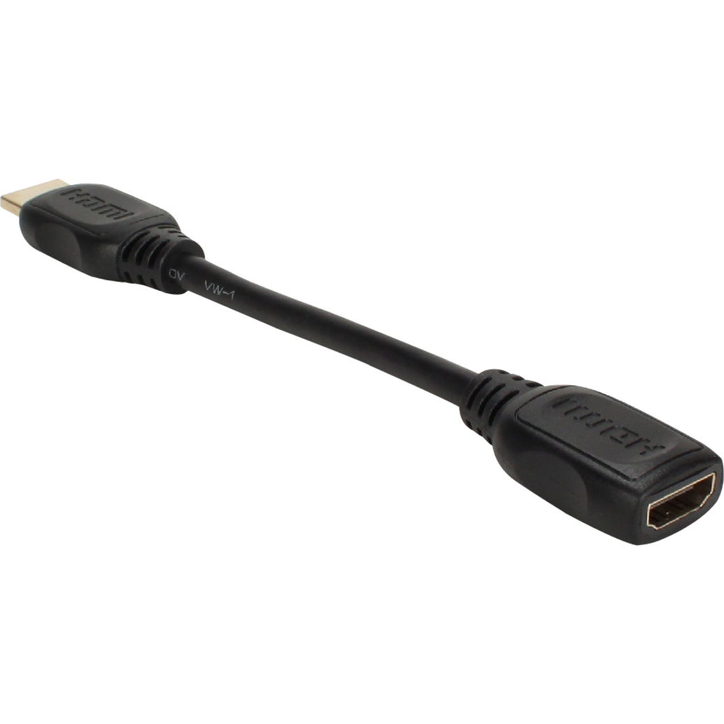 QVS 0.5ft High Speed HDMI UltraHD 4K with Ethernet Flex Extension Cable