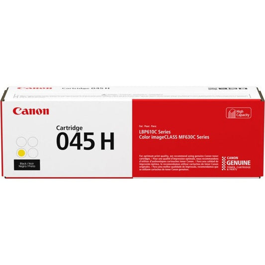 Canon 045 High Yield Laser Toner Cartridge - Yellow Pack