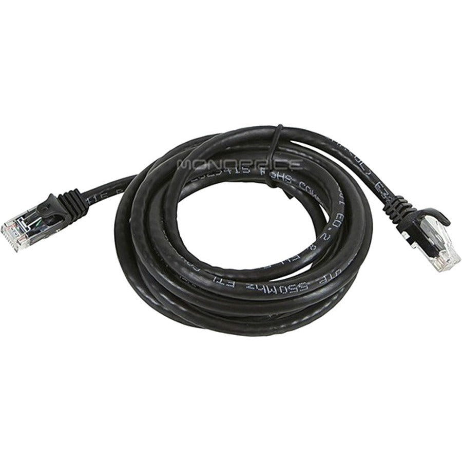Monoprice FLEXboot Series Cat6 24AWG UTP Ethernet Network Patch Cable 7ft Black