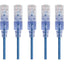 Monoprice 5-Pack SlimRun Cat6A Ethernet Network Patch Cable 10ft Blue