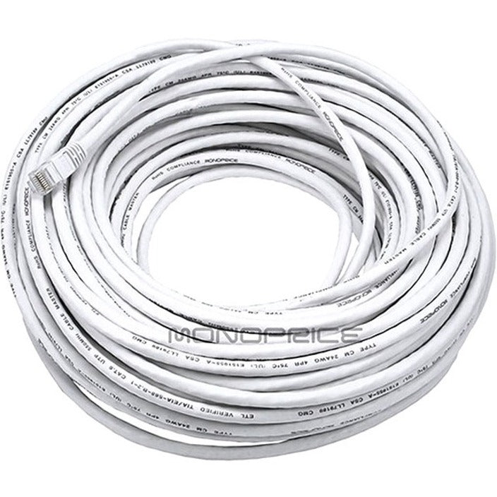 Monoprice Cat5e 24AWG UTP Ethernet Network Patch Cable 100ft White
