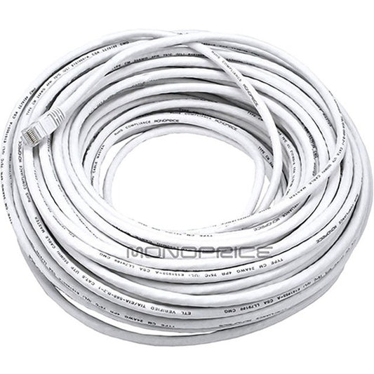 Monoprice Cat5e 24AWG UTP Ethernet Network Patch Cable 100ft White