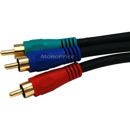 Monoprice 50ft 22AWG 3-RCA Component Video Coaxial Cable (RG-59/U) - Black