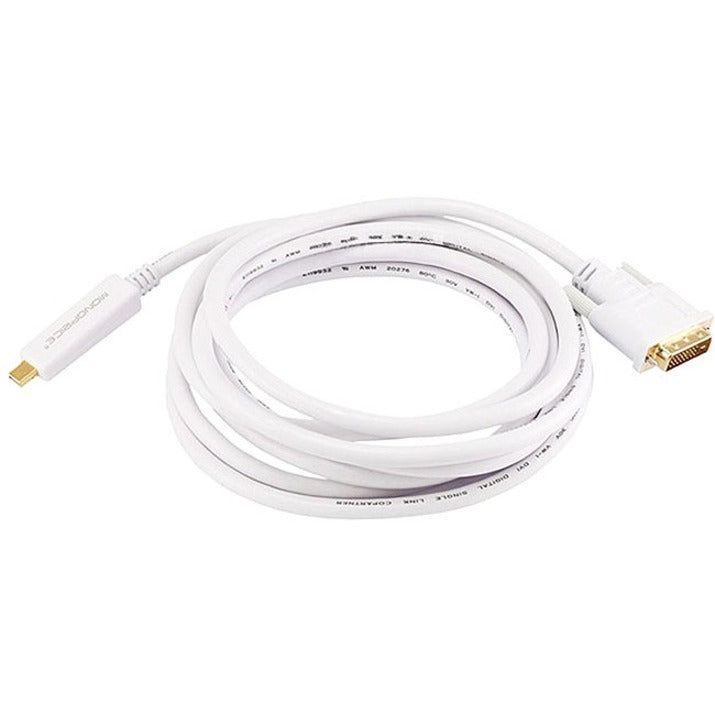 Monoprice 10ft 32AWG Mini DisplayPort to DVI Cable - White