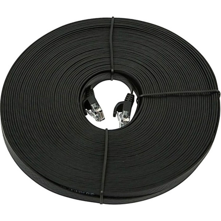 Monoprice Cat5e 30AWG UTP Flat Ethernet Network Patch Cable 100ft Black