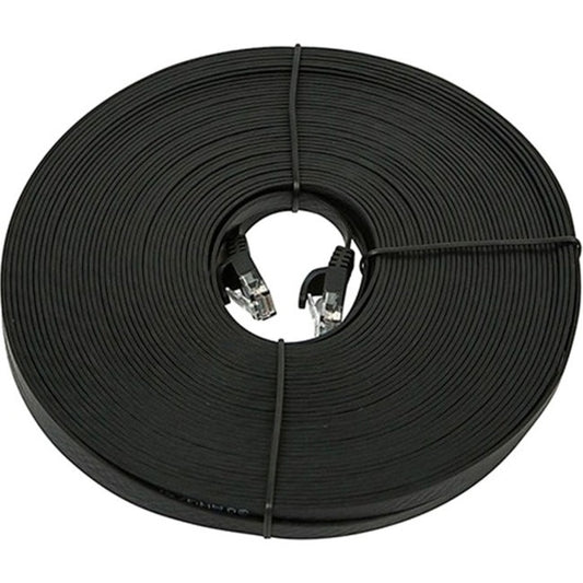 Monoprice Cat5e 30AWG UTP Flat Ethernet Network Patch Cable 100ft Black