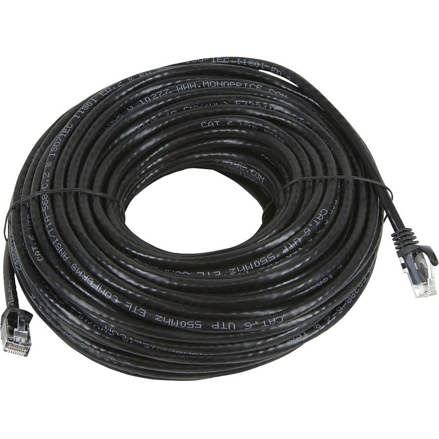 Monoprice FLEXboot Series Cat5e 24AWG UTP Ethernet Network Patch Cable 100ft Black