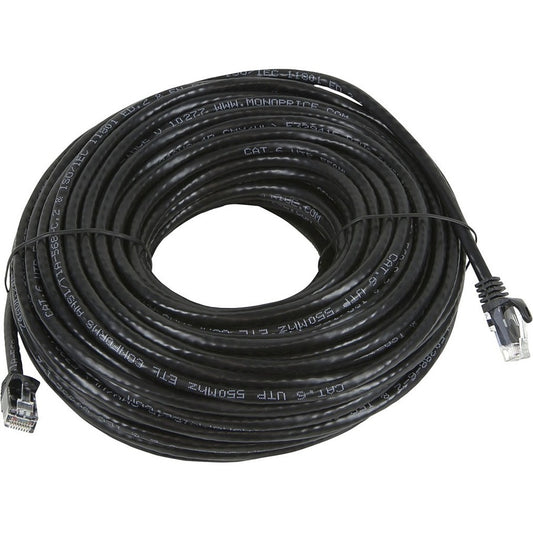 Monoprice FLEXboot Series Cat5e 24AWG UTP Ethernet Network Patch Cable 100ft Black