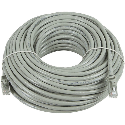 Monoprice FLEXboot Series Cat5e 24AWG UTP Ethernet Network Patch Cable 100ft Gray