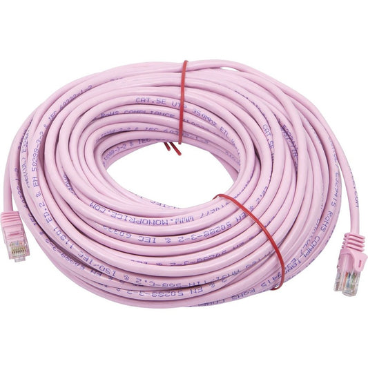 Monoprice FLEXboot Series Cat5e 24AWG UTP Ethernet Network Patch Cable 100ft Pink