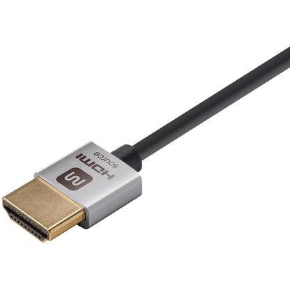 Monoprice Ultra Slim 18Gbps Active High Speed HDMI Cable 10ft Silver