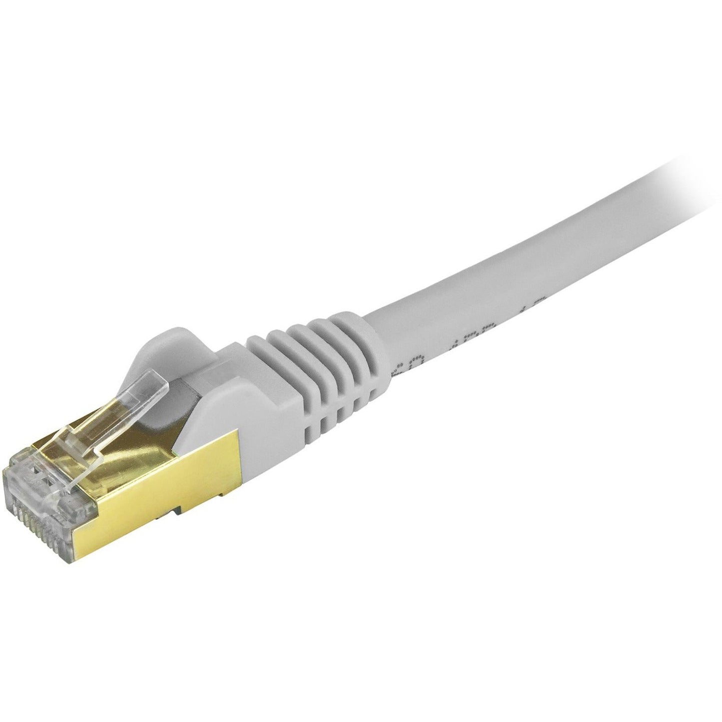 StarTech.com 6 in CAT6a Ethernet Cable - 10 Gigabit Category 6a Shielded Snagless 100W PoE Patch Cord - 10GbE Gray UL Certified Wiring/TIA