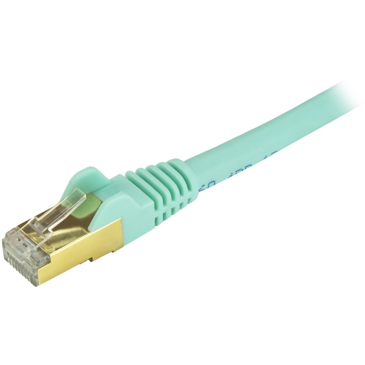 StarTech.com 10ft CAT6a Ethernet Cable - 10 Gigabit Category 6a Shielded Snagless 100W PoE Patch Cord - 10GbE Aqua UL Certified Wiring/TIA