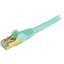 StarTech.com 2ft CAT6a Ethernet Cable - 10 Gigabit Category 6a Shielded Snagless 100W PoE Patch Cord - 10GbE Aqua UL Certified Wiring/TIA