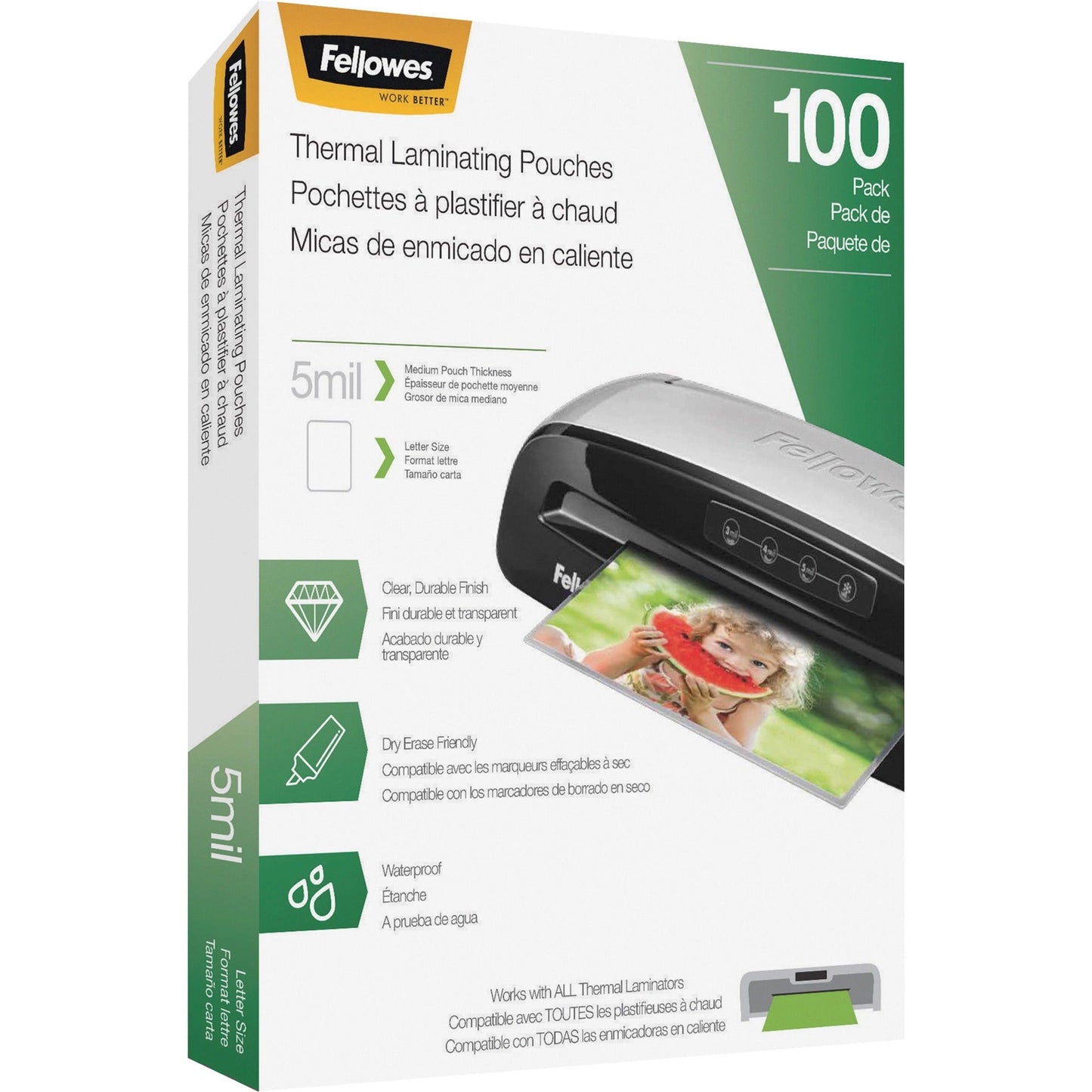 Fellowes Letter-Size Thermal Laminating Pouches