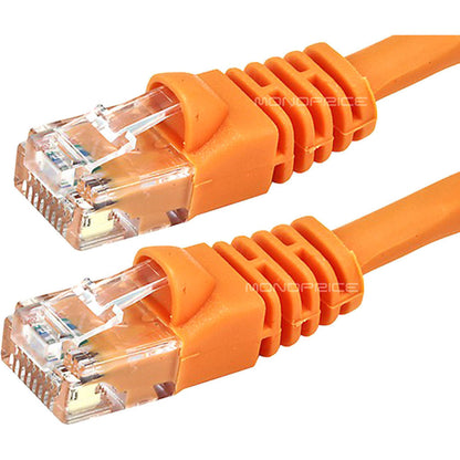 Monoprice 50FT 24AWG Cat6 500MHz Crossover Bare Copper Ethernet Network Cable - Orange