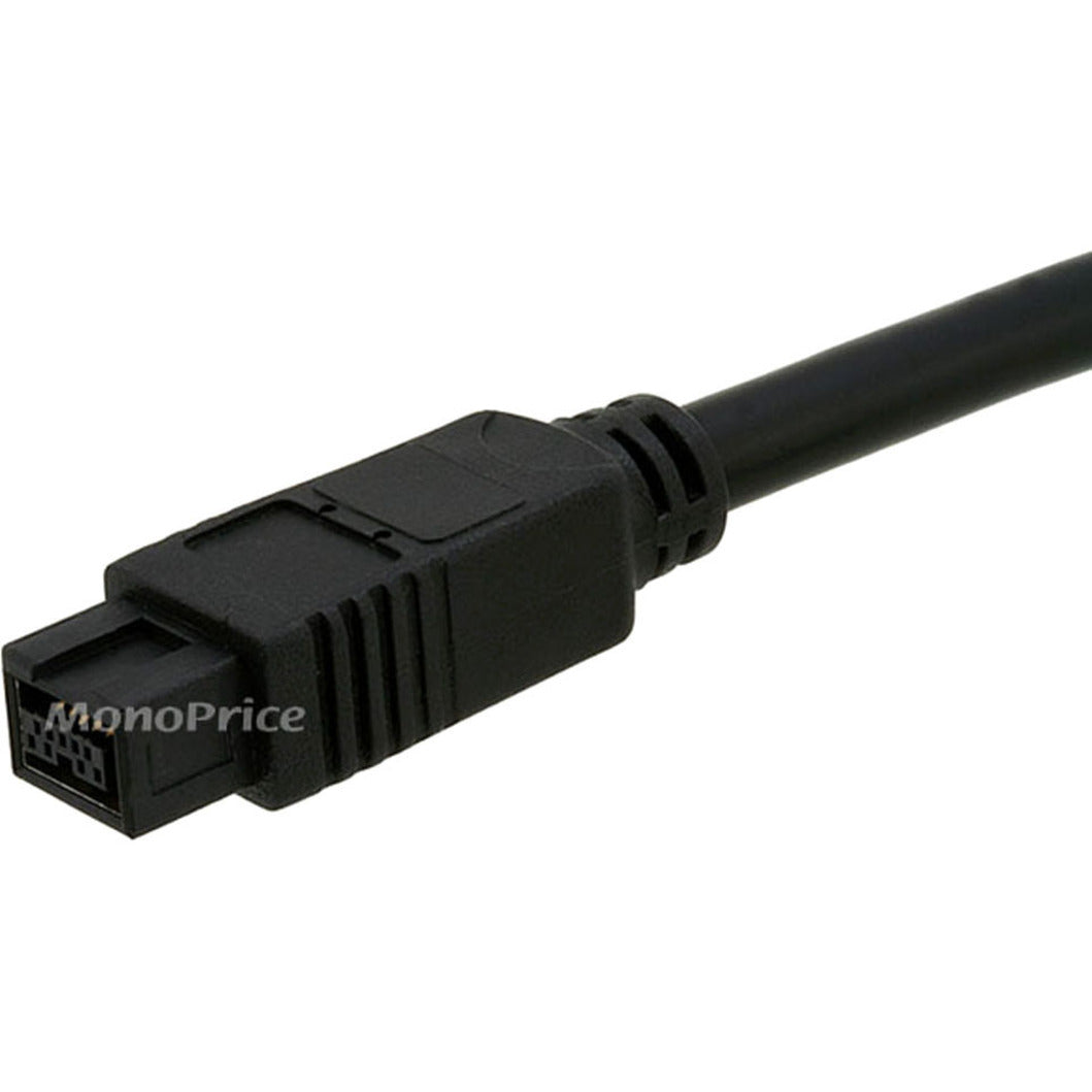 Monoprice 9-pin/ 9-pin BETA FireWire 800 - FireWire 800 Cable 10FT Black