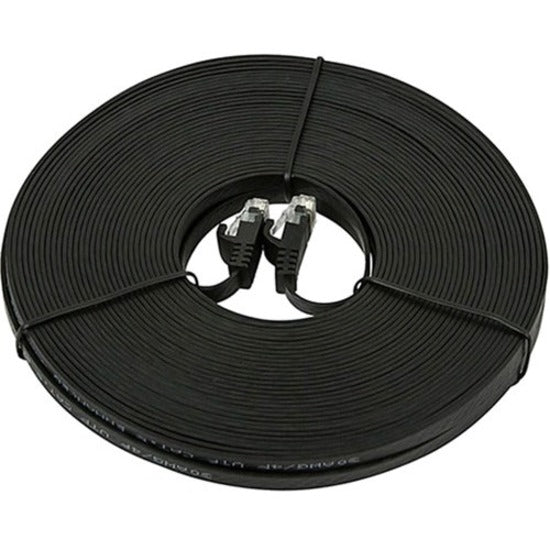 Monoprice Cat5e 30AWG UTP Flat Ethernet Network Patch Cable 75ft Black