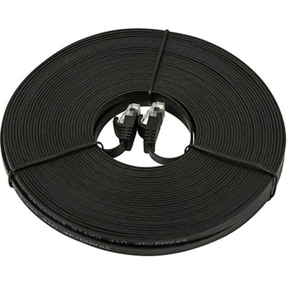 Monoprice Cat5e 30AWG UTP Flat Ethernet Network Patch Cable 75ft Black