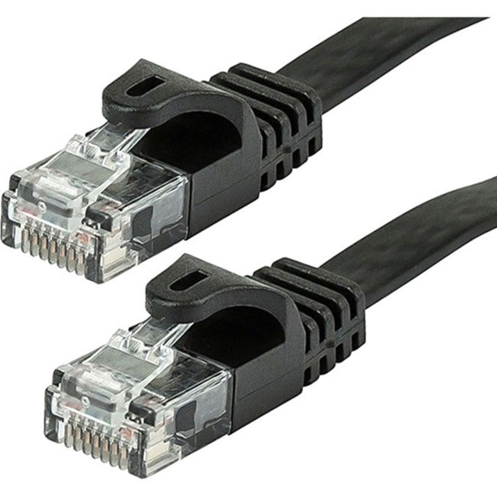 Monoprice Cat5e 30AWG UTP Flat Ethernet Network Patch Cable 75ft Black