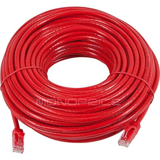 Monoprice FLEXboot Series Cat6 24AWG UTP Ethernet Network Patch Cable 100ft Red