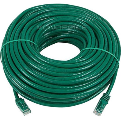Monoprice FLEXboot Series Cat6 24AWG UTP Ethernet Network Patch Cable 100ft Green