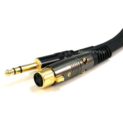 Monoprice 50ft Premier Series XLR Female to 1/4inch TRS Male 16AWG Cable (Gold Plated)