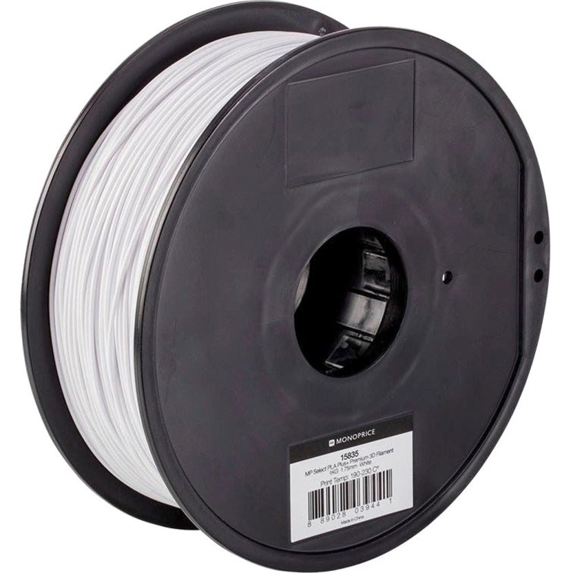 Monoprice MP Select PLA Plus+ Premium 3D Filament 1.75mm 1kg/Spool White