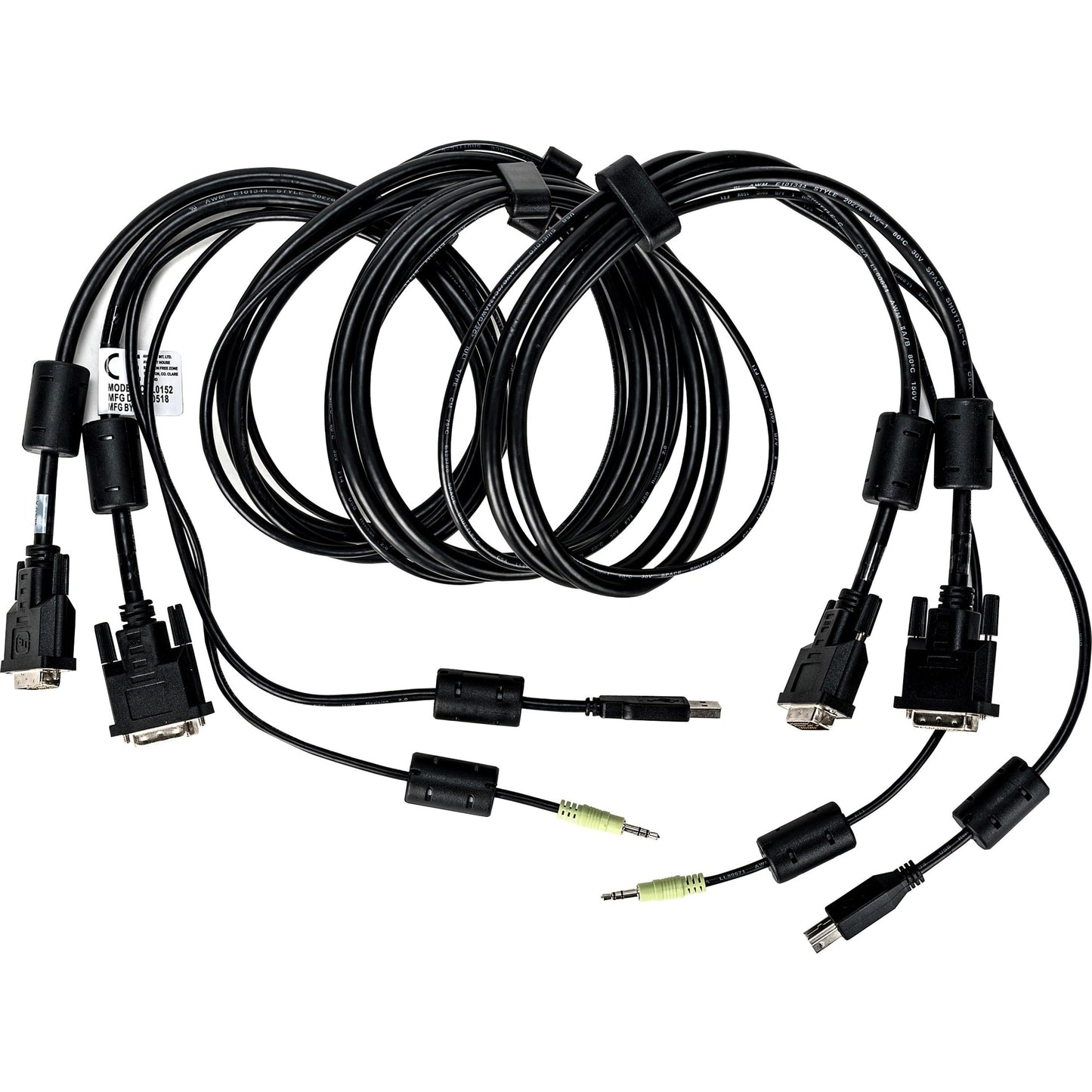 Vertiv Avocent USB Keyboard and Mouse DVI-D and Audio Cable 6 ft. with DPP Support for Vertiv Avocent SV and SC Series Switches
