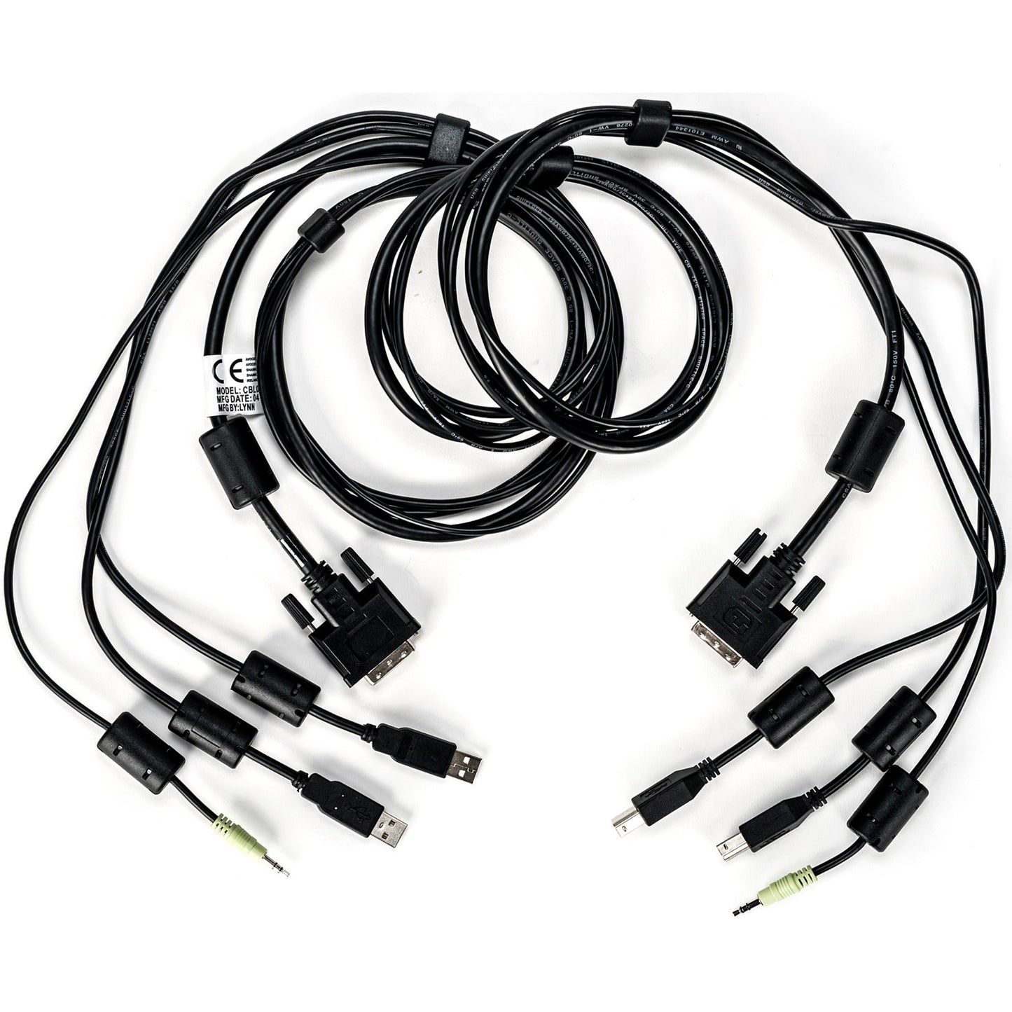 Vertiv Avocent USB Keyboard and Mouse DVI-D and Audio Cable 6 ft. with DPP Support for Vertiv Avocent SV and SC Series Switches