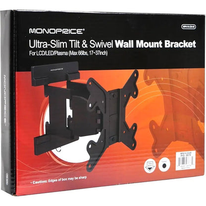 Monoprice SlimSelect 8678 Mounting Bracket for Flat Panel Display LCD Display LED Display Plasma Display TV - Black