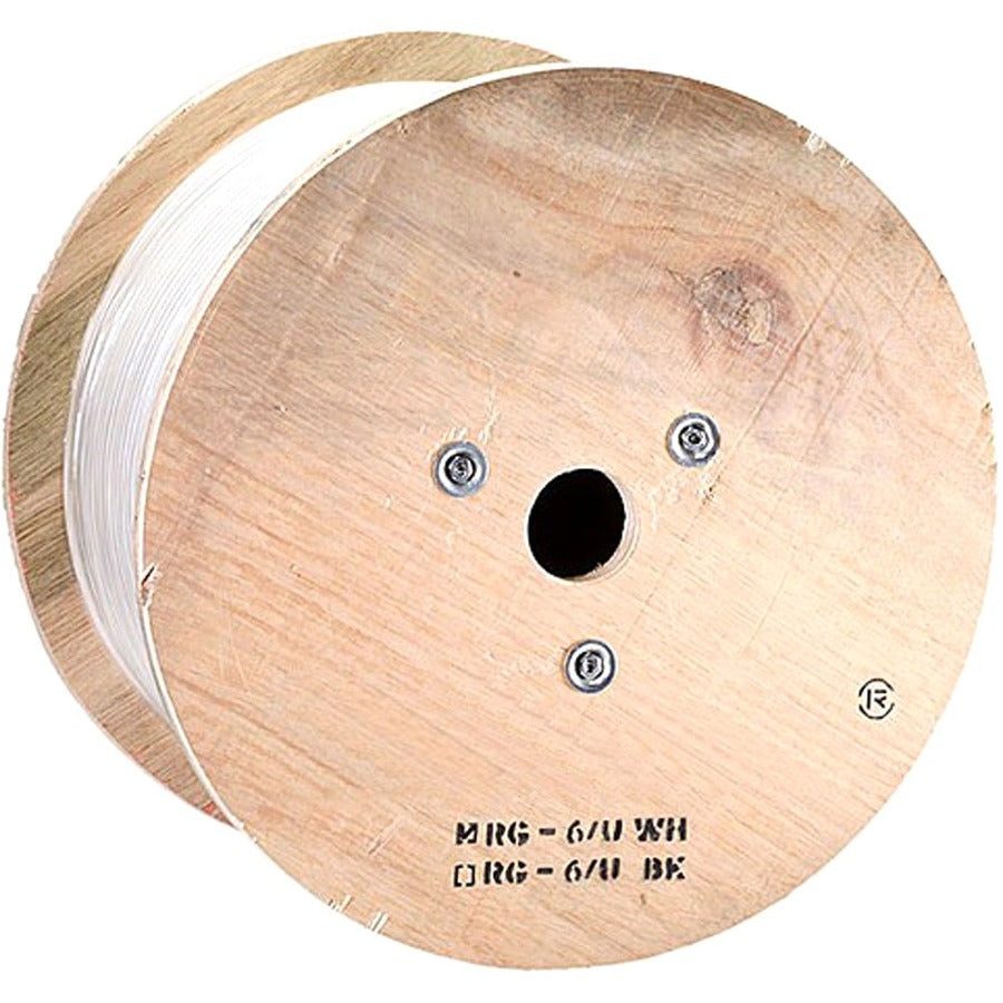 Monoprice 1000ft RG6 (18AWG) Quad Shield CL2 Bulk Cable - White