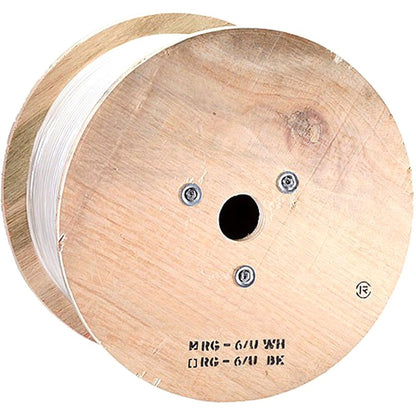Monoprice 1000ft RG6 (18AWG) Quad Shield CL2 Bulk Cable - White
