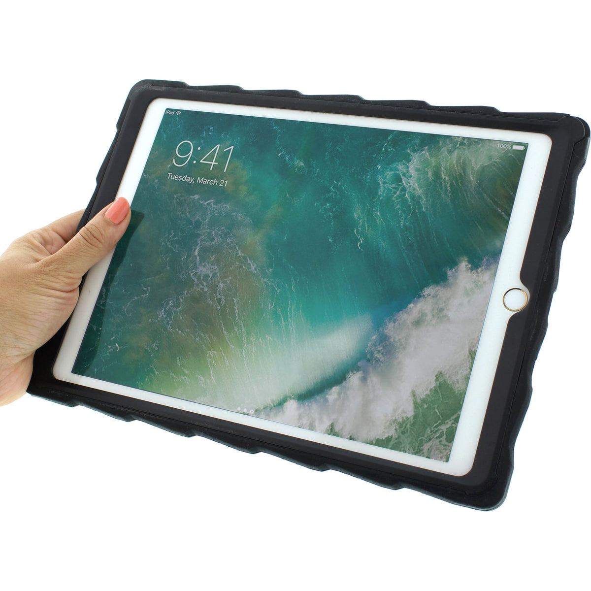 Gumdrop Drop Tech Case for iPad (2017) - Black Smoke Transparent