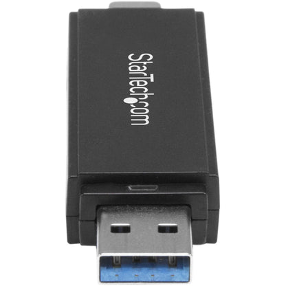 StarTech.com USB 3.0 Memory Card Reader for SD and microSD Cards - USB-C and USB-A - Portable USB SD and microSD Card Reader