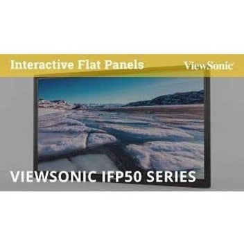 ViewSonic IFP7550 75 Inch ViewBoard 4K Interactive Flat Panel Display with 20-Point Touch Integrated Microphone and HDMI RJ45