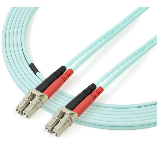 StarTech.com 3m (10ft) LC/UPC to LC/UPC OM4 Multimode Fiber Optic Cable 50/125&micro;m LOMMF/VCSEL Zipcord Fiber 100G LSZH Fiber Patch Cord