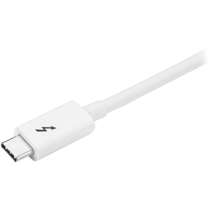 StarTech.com 2m Thunderbolt 3 Cable - 20Gbps - White - Thunderbolt / USB-C / DisplayPort Compatible - Thunderbolt 3 USB-C Cable