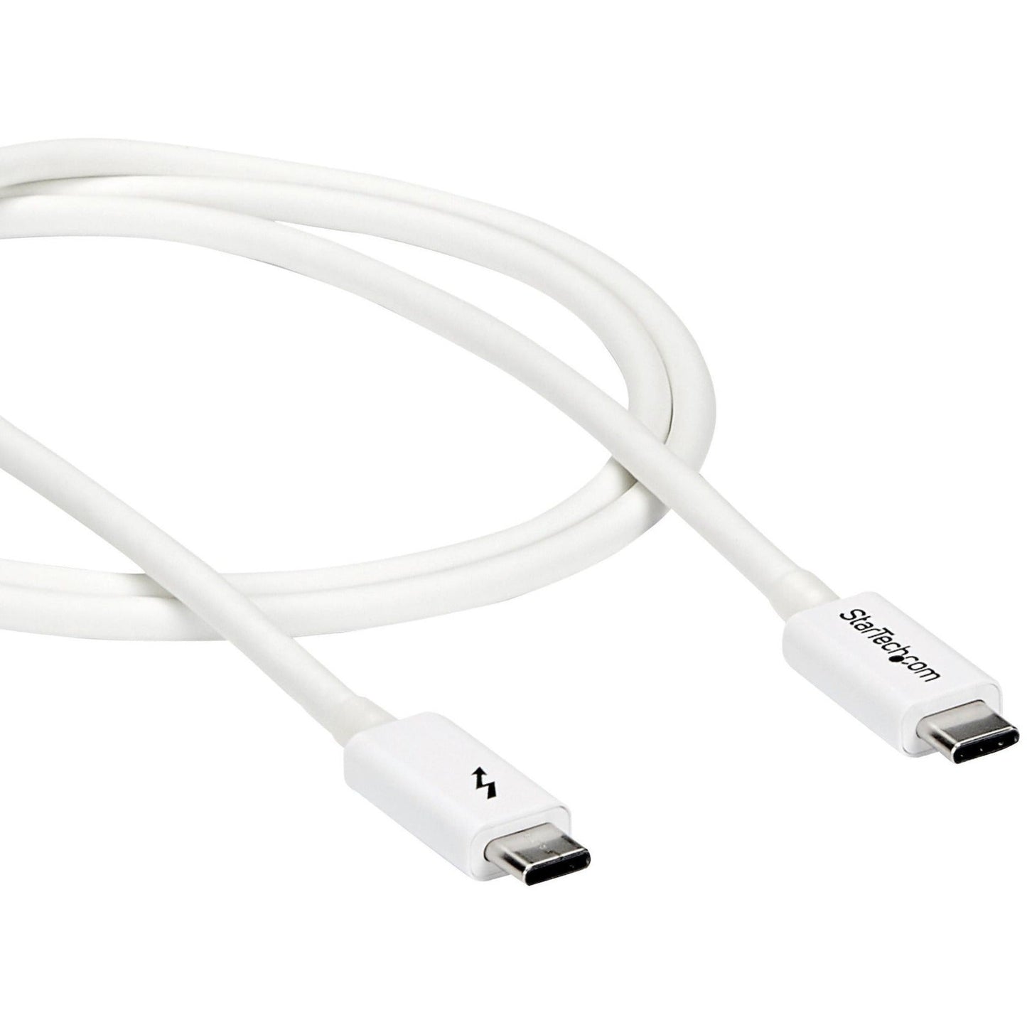 StarTech.com 1m Thunderbolt 3 Cable - 20Gbps - White - Thunderbolt / USB-C / DisplayPort Compatible - Thunderbolt 3 USB-C Cable