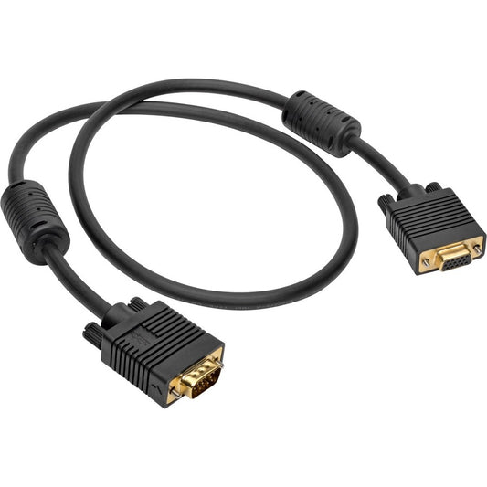 Tripp Lite VGA Coax High-Resolution Monitor Extension Cable with RGB Coax (HD15 M/F) 3 ft.