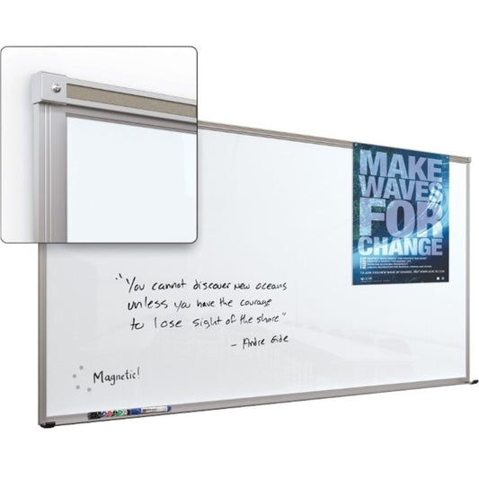 Balt Framed Magnetic Glass Board - Gloss White