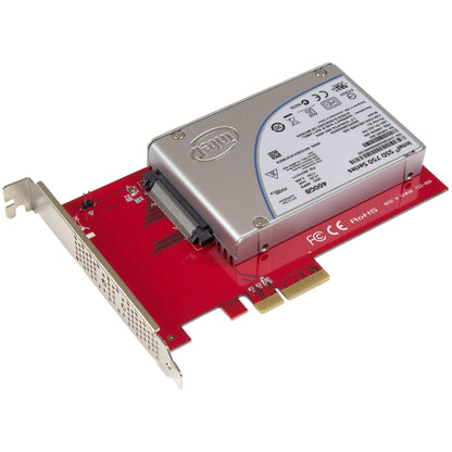 StarTech.com U.2 to PCIe Adapter for 2.5" U.2 NVMe SSD - SFF-8639 PCIe Adapter - x4 PCI Express 4.0 - NVMe PCIe Adapter - U.2 PCIe Card