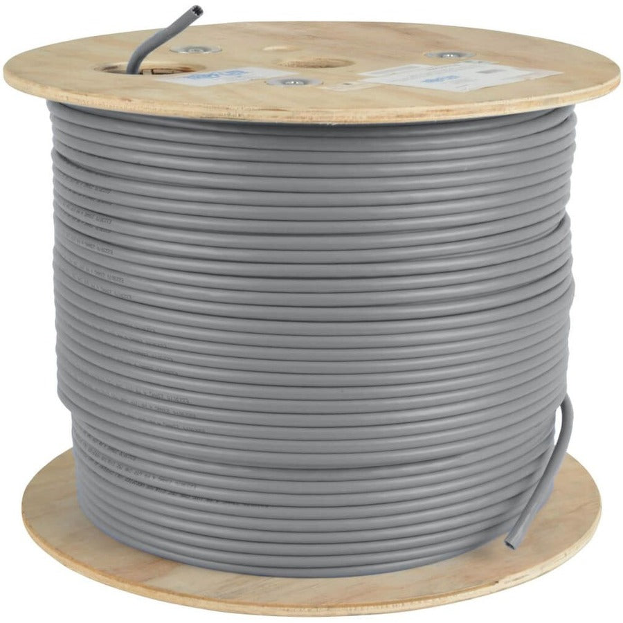 Tripp Lite Cat5e 350 MHz Solid Core Plenum-Rated (UTP) PVC Bulk Ethernet Cable Gray 1000 ft. (304.8 m)