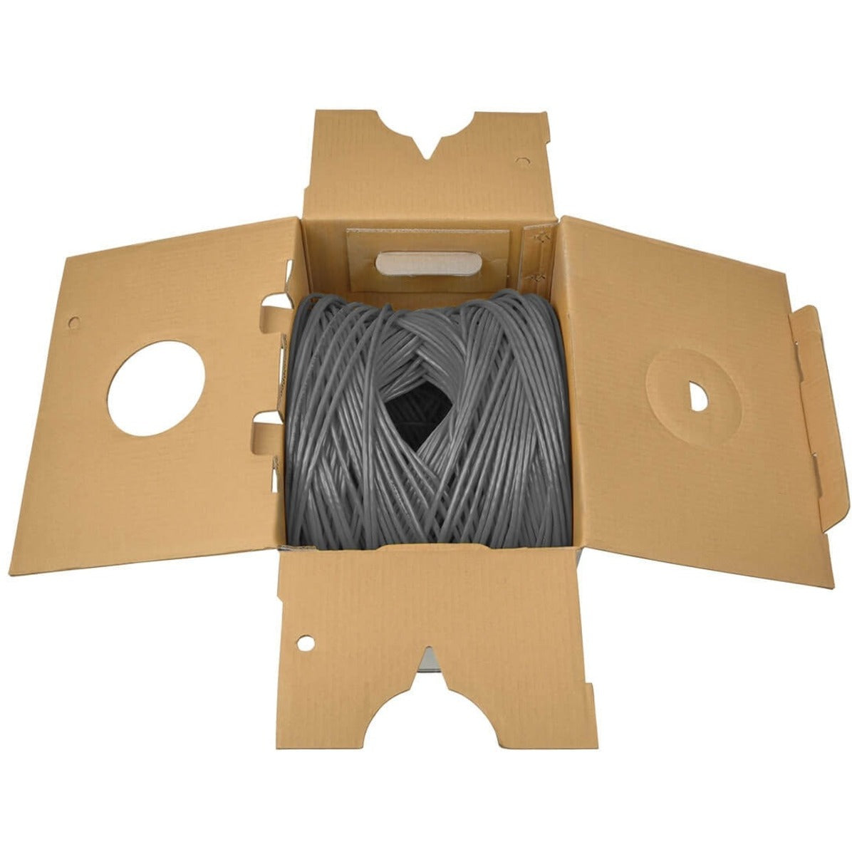 Tripp Lite Cat5e 350 MHz Solid Core Plenum-Rated (UTP) PVC Bulk Ethernet Cable Gray 1000 ft. (304.8 m)