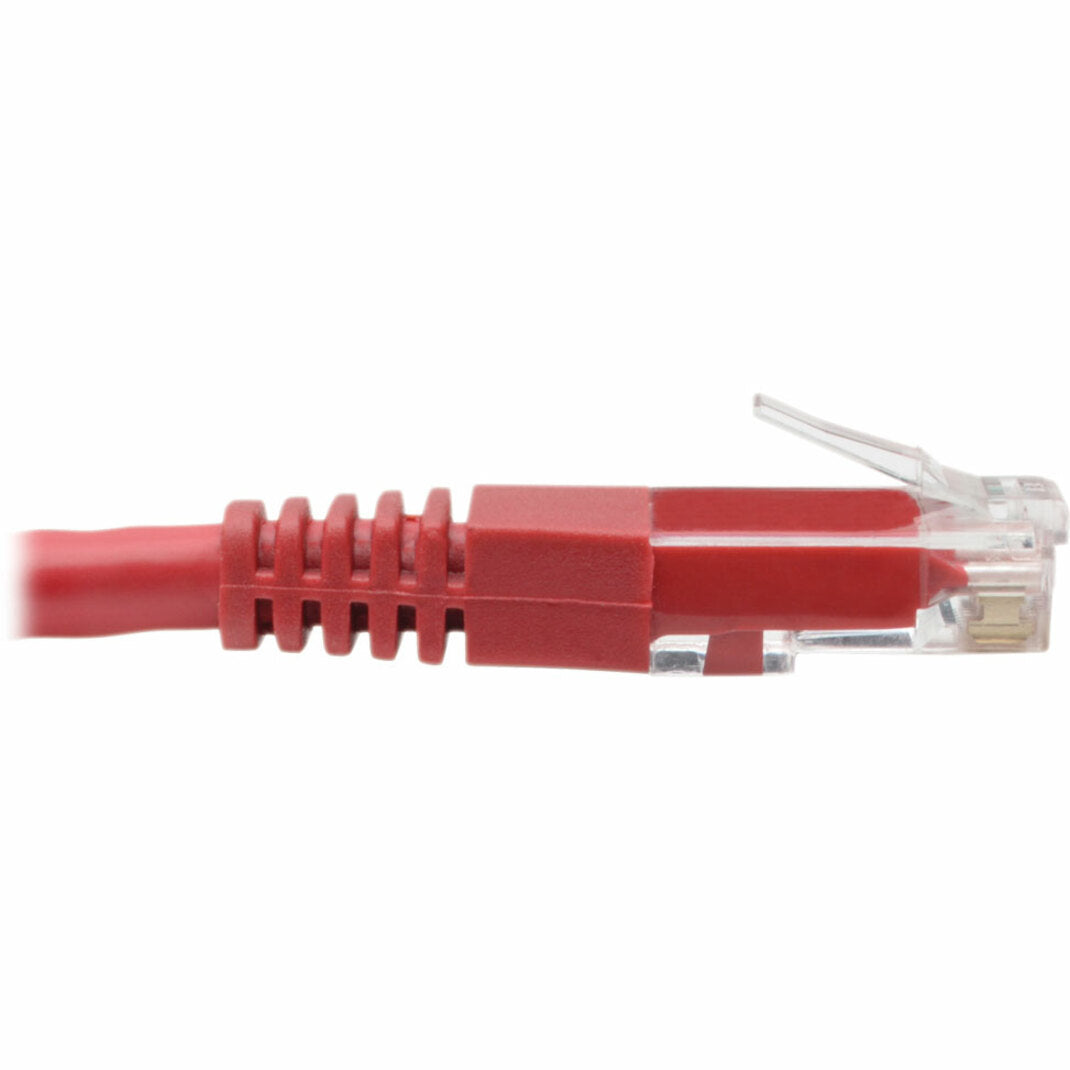 Tripp Lite Cat6 Gigabit Molded (UTP) Ethernet Cable (RJ45 M/M) PoE Red 2 ft. (0.61 m)