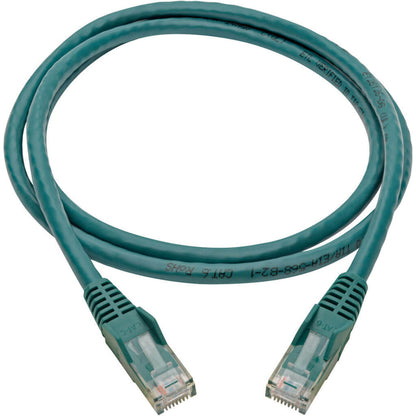 Tripp Lite Cat6 Gigabit Snagless Molded (UTP) Ethernet Cable (RJ45 M/M) PoE Green 4 ft. (1.22 m)