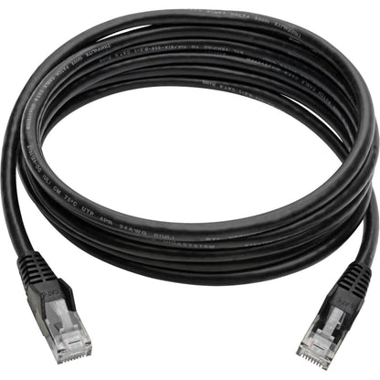 Tripp Lite Cat6 Gigabit Snagless Molded (UTP) Ethernet Cable (RJ45 M/M) PoE Black 8 ft. (2.43 m)
