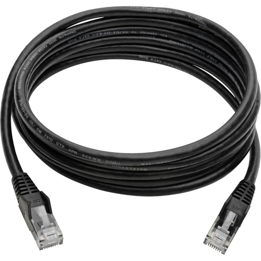 Tripp Lite Cat6 Gigabit Snagless Molded (UTP) Ethernet Cable (RJ45 M/M) PoE Black 8 ft. (2.43 m)